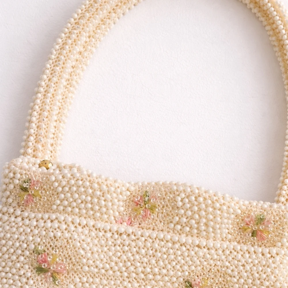 CORDE BEAD Vintage Style Beaded Handbag. NWOT - Picture 3 of 5